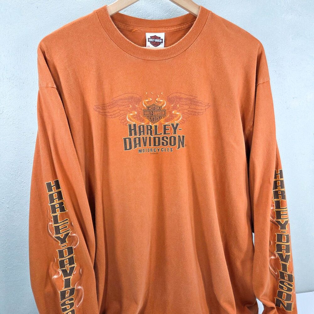 Vintage Y2K Harley Davidson Rocket Huntsville AL Long Sleeve T Shirt Sz 2XL